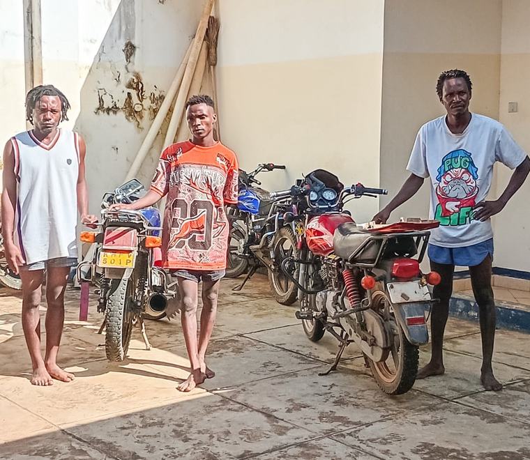 Three arrested, two stolen motorcycles recovered in Kilifi