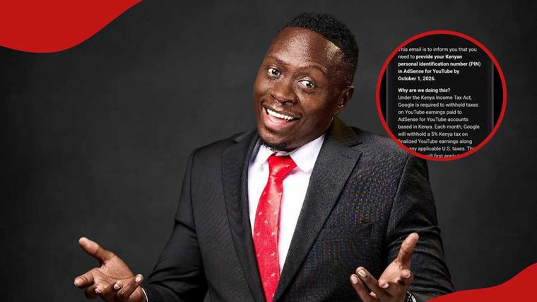 Oga Obinna reacts as YouTube asks for his KRA PIN as taxing of earnings commences