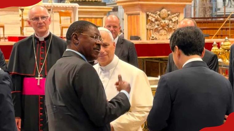 Moses Wetang'ula, Kenyan MPs share moments with Pope Leo XIV in Vatican: "Moment of reflection"