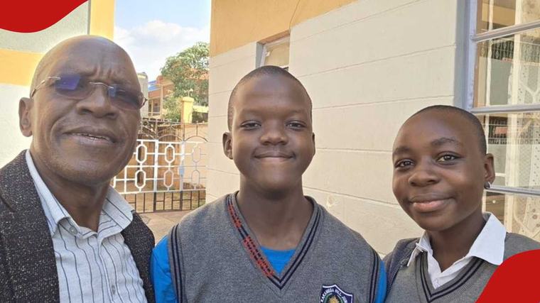 Boni Khalwale visits daughters at Kakamega Hill Junior weeks after burying his wife