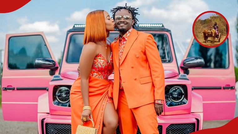 Diana Marua passes Bahati's wife material test at Makueni home