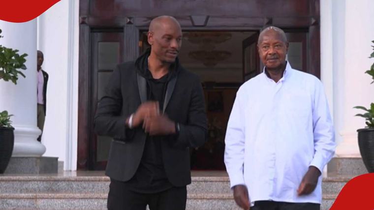 Yoweri Museveni hosts Tyrese Gibson at State House, reveals what he discussed with US singer