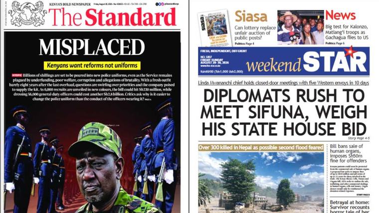 Kenyan newspapers review: Edwin Sifuna's political rise draws attention from international community