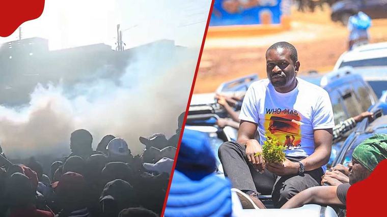 Video: Edwin Sifuna's Linda Mwananchi team teargassed in Meru
